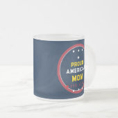 Trotse Amerikaanse Moeder 4 juli Matglas Koffiemok (Voorkant rechts)