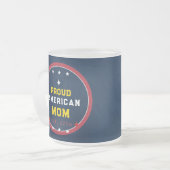 Trotse Amerikaanse Moeder 4 juli Matglas Koffiemok (Voorkant links)