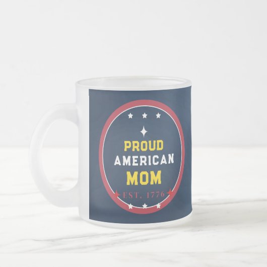 Trotse Amerikaanse Moeder 4 juli Matglas Koffiemok (Links)