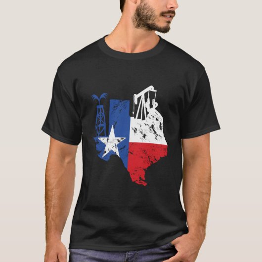 Trotse Amerikaanse oliewerker Olieveld Man Workers T-shirt (Voorkant)