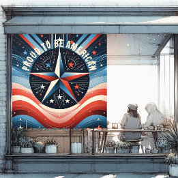 Trotse Amerikaanse Onafhankelijkheidsdag - Patriot Raamsticker