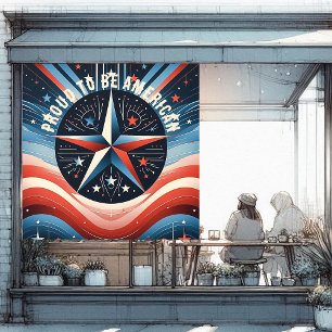 Trotse Amerikaanse Onafhankelijkheidsdag - Patriot Raamsticker