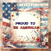 Trotse Amerikaanse Onafhankelijkheidsdag Shabby Ch Raamsticker (Vel 2)