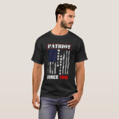 Trotse Amerikaanse Patriot Amerikanen geboren in 1 T-shirt (Voorkant volledig)