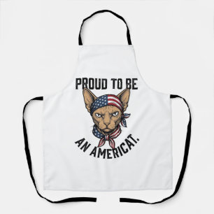 Trotse Amerikaanse Patriottische Katten T-shirt_1 Schort