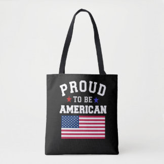 Trotse Amerikaanse patriottische vlag 4 juli Tote Bag