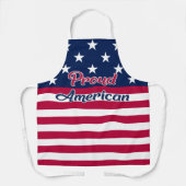 Trotse Amerikaanse patriottische VS vlag rood wit  Schort (Voorkant)