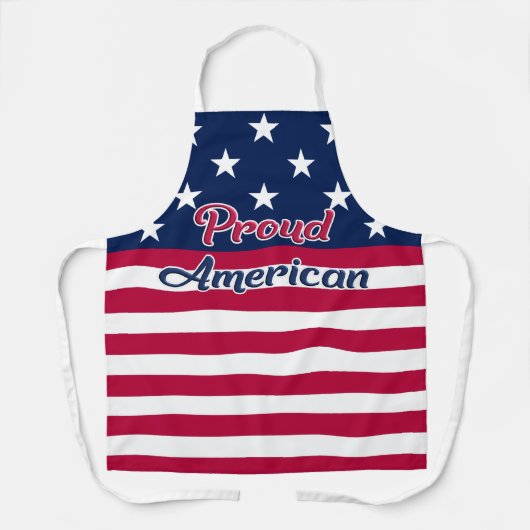 Trotse Amerikaanse patriottische VS vlag rood wit  Schort (Voorkant)