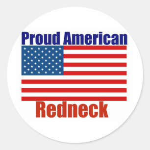 Trotse Amerikaanse Redneck Ronde Sticker
