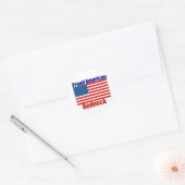 Trotse Amerikaanse Redneck Ronde Sticker (Envelop)