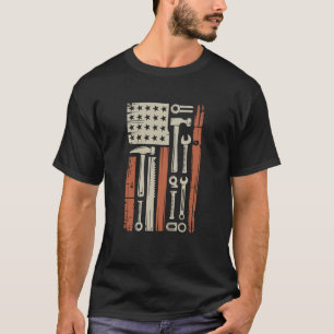 Trotse Amerikaanse timmerman houtbewerking Patriot T-shirt