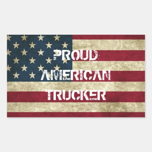Trotse Amerikaanse Trucker Sticker (Voorkant)