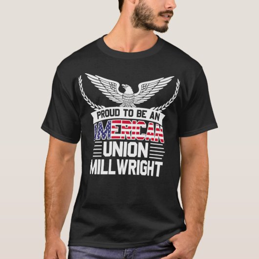 Trotse Amerikaanse Unie Millwright Premium T-shirt (Voorkant)