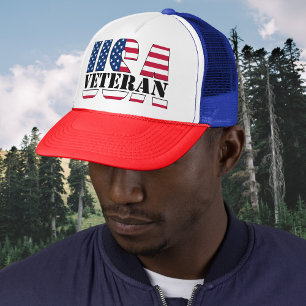 Trotse Amerikaanse Veteraan Patriottische Baseball Trucker Pet