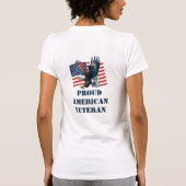 Trotse Amerikaanse veteraan! T-shirt (Achterkant)