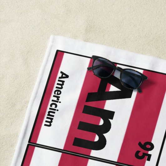 Trotse Amerikaanse vlag 4 juli Strandlaken (In situ)