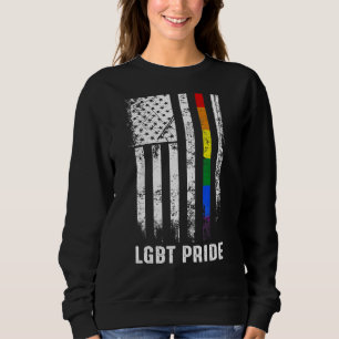 Trotse Amerikaanse vlag Regenboog Gay LGBTQ LGBT P Trui