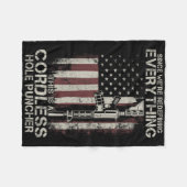 Trotse Amerikaanse vlag Veteraan Pistool Rechten T Fleece Deken (Voorkant (Horizontaal))