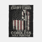 Trotse Amerikaanse vlag Veteraan Pistool Rechten T Fleece Deken (Voorkant)