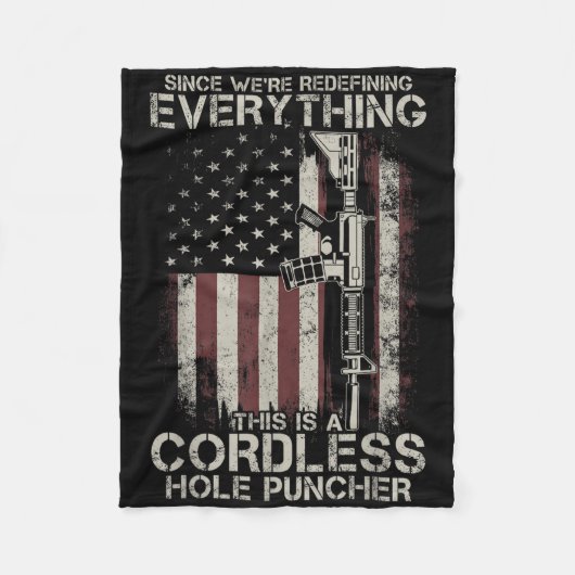 Trotse Amerikaanse vlag Veteraan Pistool Rechten T Fleece Deken (Voorkant)