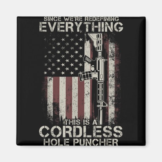 Trotse Amerikaanse vlag Veteraan Pistool Rechten T Magneet (Voorkant)