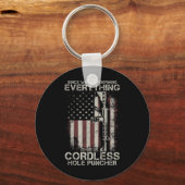 Trotse Amerikaanse vlag Veteraan Pistool Rechten T Sleutelhanger (Voorkant)