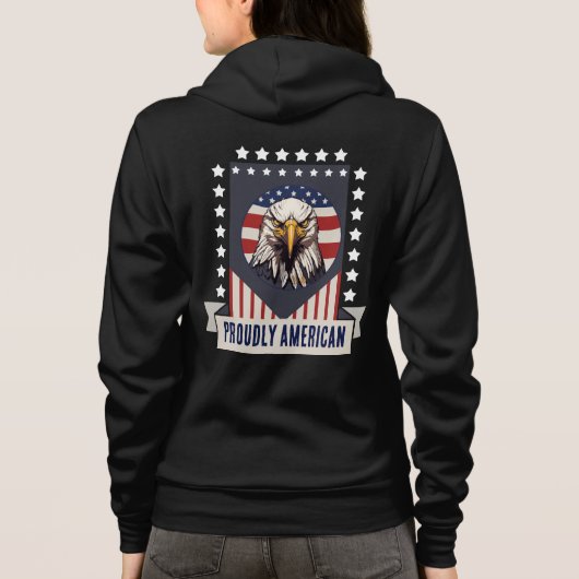 Trotse Amerikaanse Zeearend Hoodie (Achterkant)