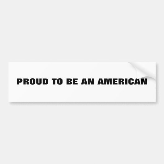 Trotse Amerikanen Bumpersticker (Voorkant)