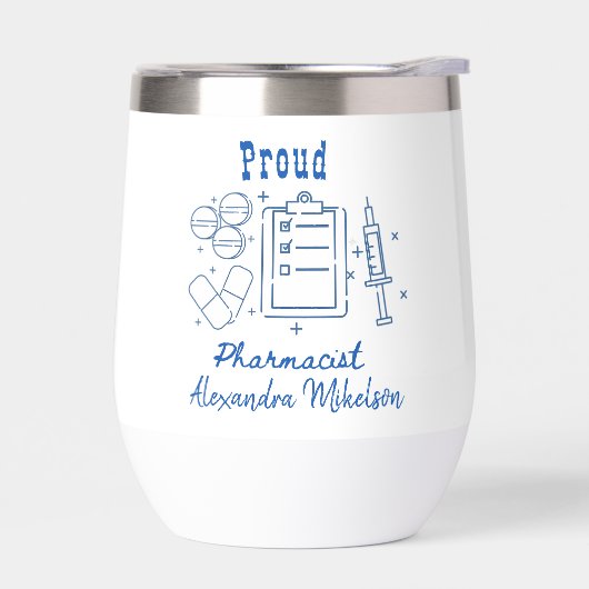 Trotse Apotheker Doodle Line Art Design (Links)