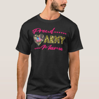Trotse Army Mama Camo VS Vlag Hondenhalsbandjes Mi T-shirt