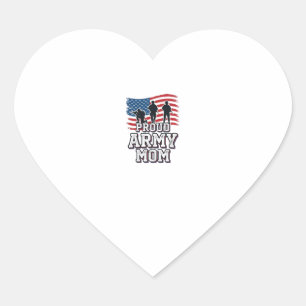 Trotse Army Moeder Vintage Patriottisch Militair T Hart Sticker