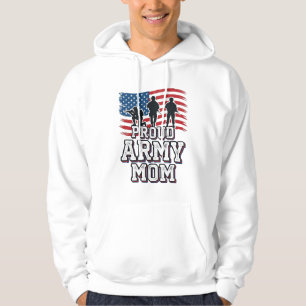 Trotse Army Moeder Vintage Patriottisch Militair T Hoodie