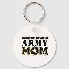 Trotse Army Mom Button Sleutelhanger