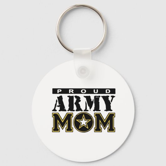 Trotse Army Mom Button Sleutelhanger (Voorkant)