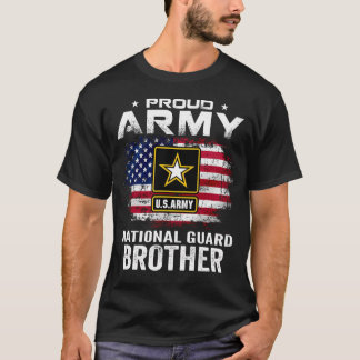 Trotse Army National Guard Broer Amerikaanse Vlag T-shirt
