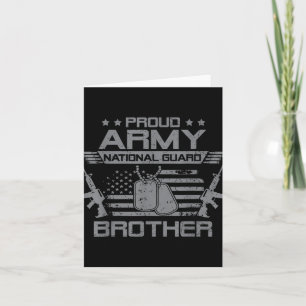 Trotse Army Nationale Garde Broer Vlag Usa Militai Kaart