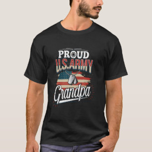 Trotse Army Opa Militaire Veteraan Familie Patriot T-shirt