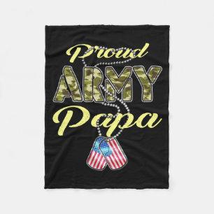 Trotse Army Papa Vlag Camo Hondenpenningen Pride M Fleece Deken