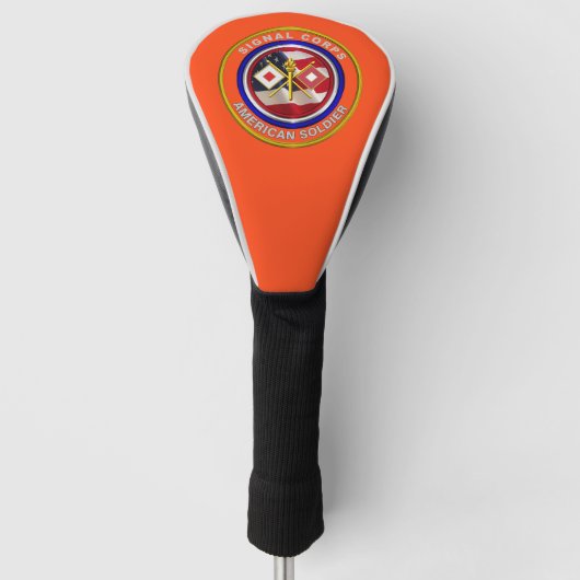 Trotse Army Signal Corps Veteraan Golfheadcover (Voorkant)