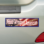 Trotse arrogante Amerikaanse bumpersticker (Op auto)