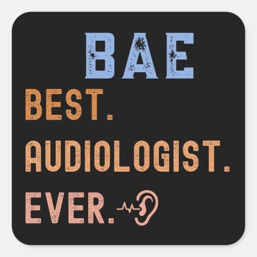 Trotse audioloog, beste audioloog ooit vierkante sticker (Voorkant)