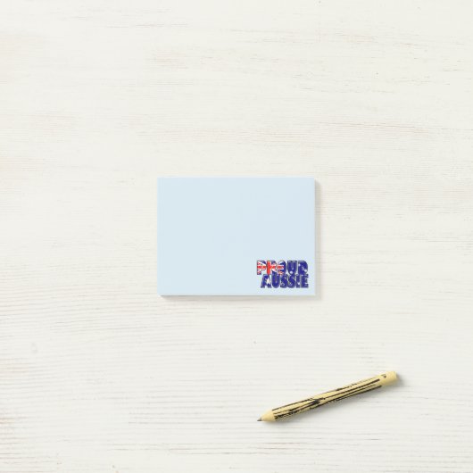 trotse Aussie - Post-it-Notes-pad Post-it® Notes (Op bureau)