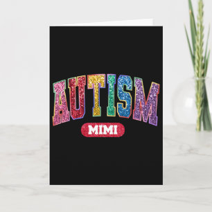 Trotse Autism Mimi Autism Bewustzijn Maand Familie Kaart