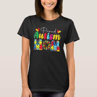 Trotse Autisme Moeder Bewustzijn Zonnebloem T-shirt