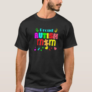 Trotse autisme moeder steun autistisch autisme bew t-shirt
