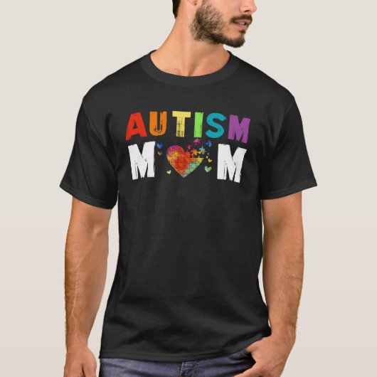 Trotse Autisme Moeder T-shirts Steun Autisme Bewus (Voorkant)