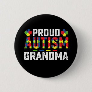 Trotse autisme-oma bewustzijn autistische familie ronde button 5,7 cm