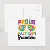 Trotse autisme oma bewustzijn briefkaart (Voorkant / Achterkant)