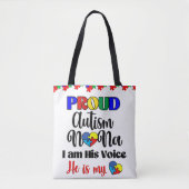 Trotse autisme-oma boodschappentas tote bag (Voorkant)
