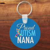 Trotse autisme-oma sleutelhanger (Voorkant)